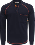 VATRENUS FR Shirts Henley for Men - 5.5oz Cotton FR Long Sleeve