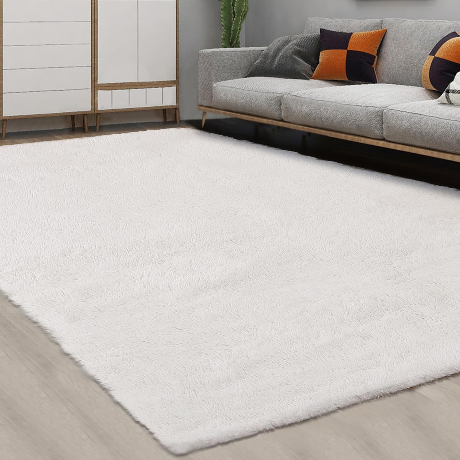 CAROMIO 8x10 Fluffy Shag Rug - Ultra Soft and Cozy for Home