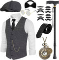 1920s Mens Costume Accessory Set - Complete Roaring 20s Look