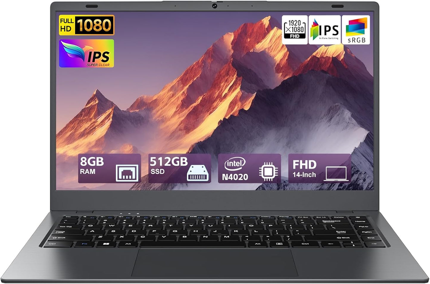 SHBIV Laptop Computer with Celeron N4020 and 14-Inch FHD Display