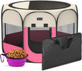 Portable Pet Playpen 8-Panel Puppy Pen - Foldable Indoor/Outdoor