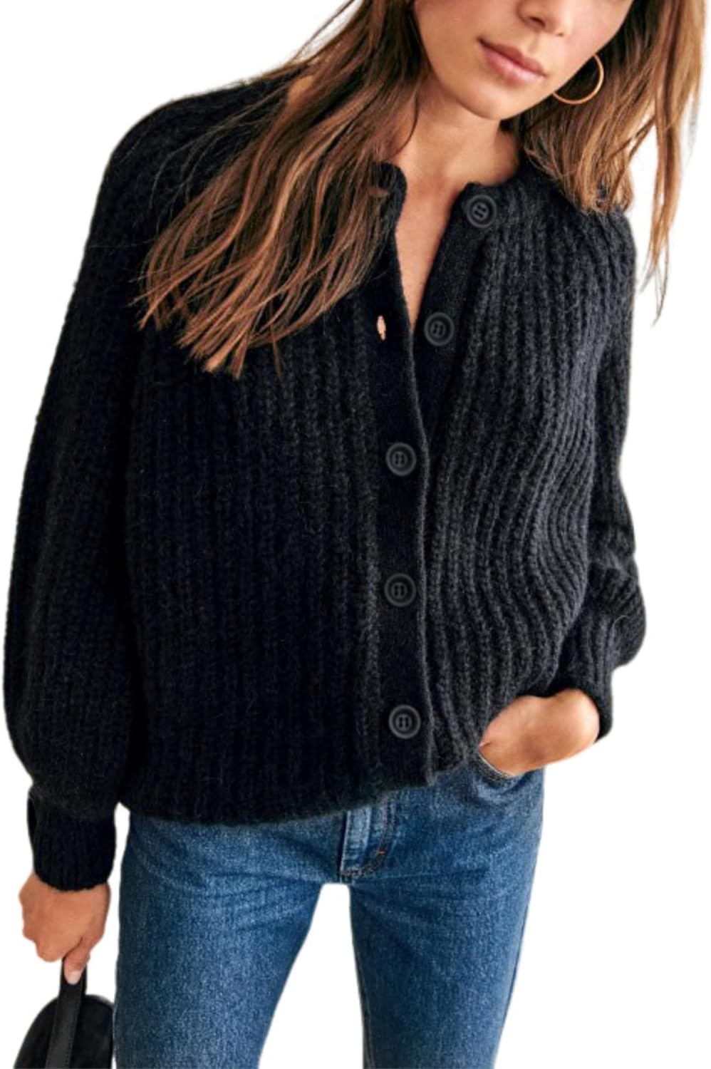 Bianstore Women's Casual Long Sleeve Cardigan Sweater Knit Outwear