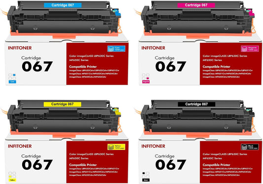 067 Toner Cartridge Set for Canon Printers - High Yield Ink Pack
