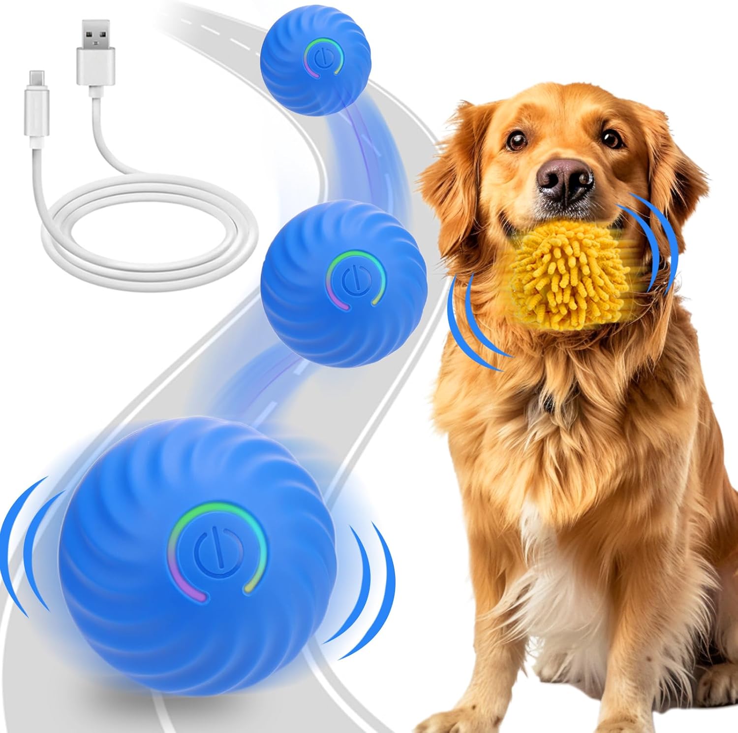 Self-Rolling Anti-Chew Dog Toy for Enrichment