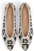Women's Pointed Toe Knit Ballet Flats - Comfortable All-Day Wear put