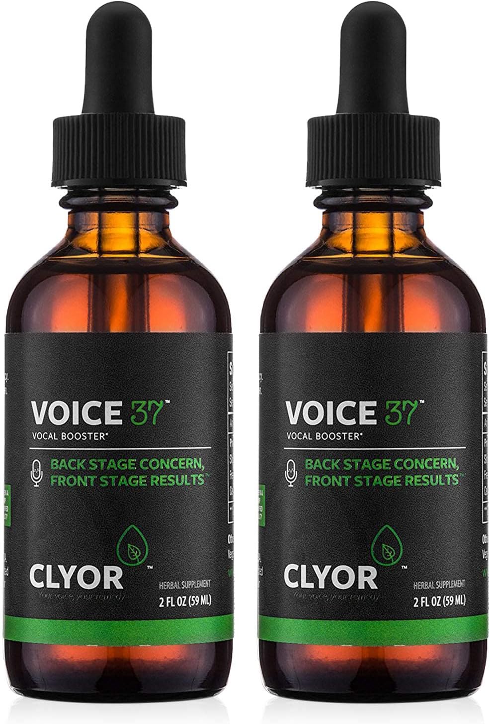 Voice37 Herbal Vocal Booster for Singers - Natural Relief 2 Pack