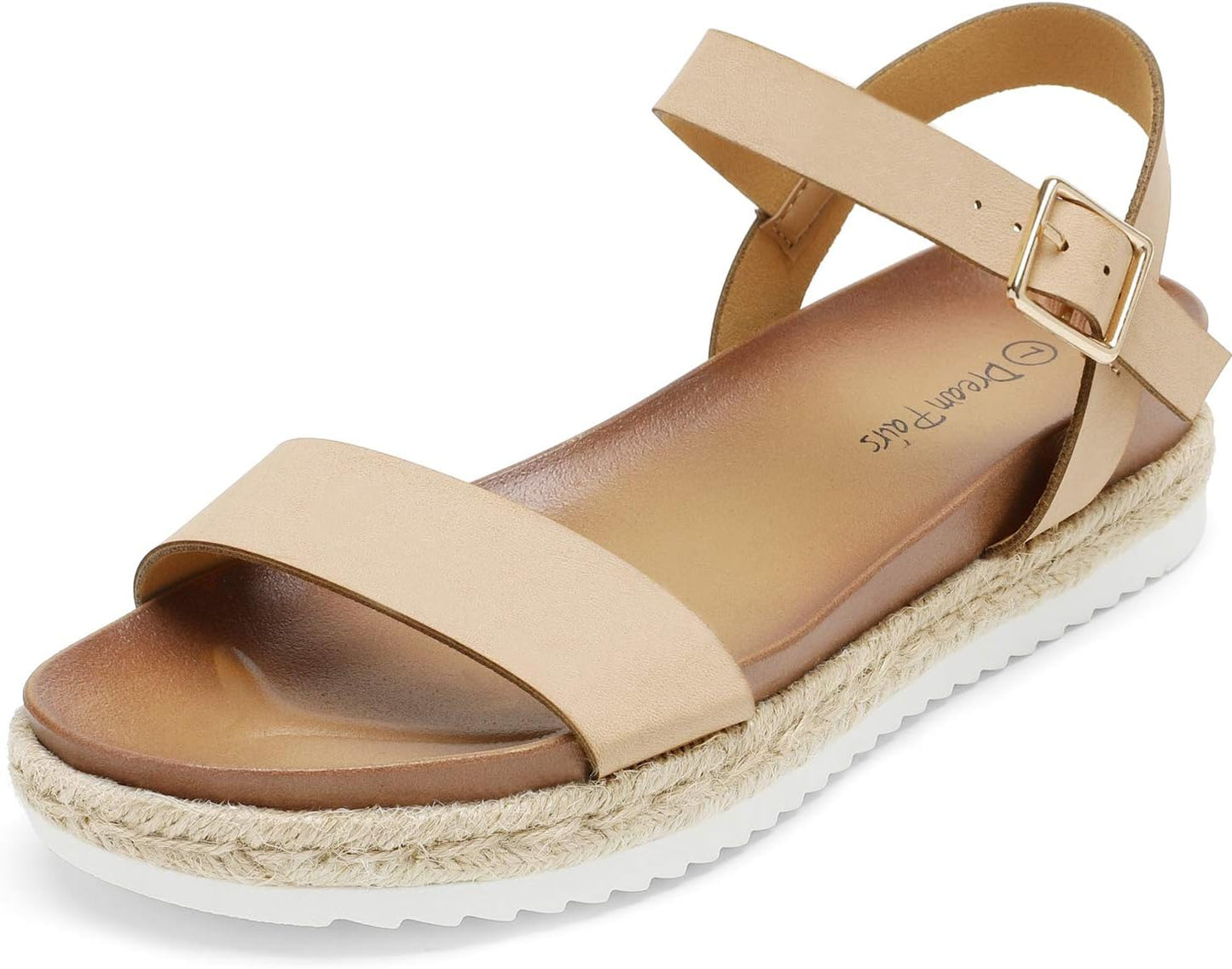 DREAM PAIRS Womens Open Toe Ankle Strap Flatform Wedge Sandals