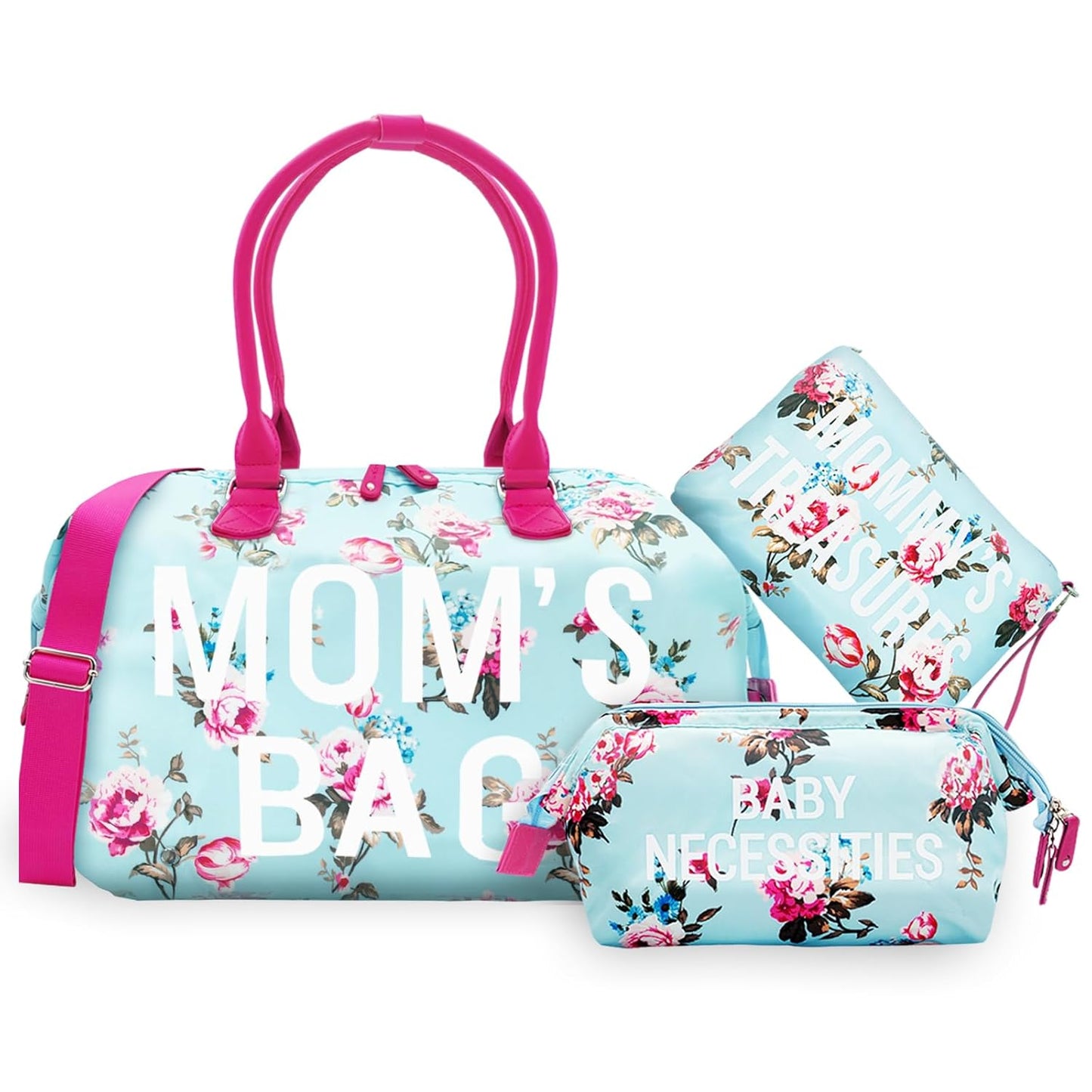 Printe Mommy Diaper Bag Tote with Organizers for New Moms
