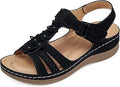 SHIBEVER Women's Wedge Sandals Ankle Strap Open Toe - Comfortable