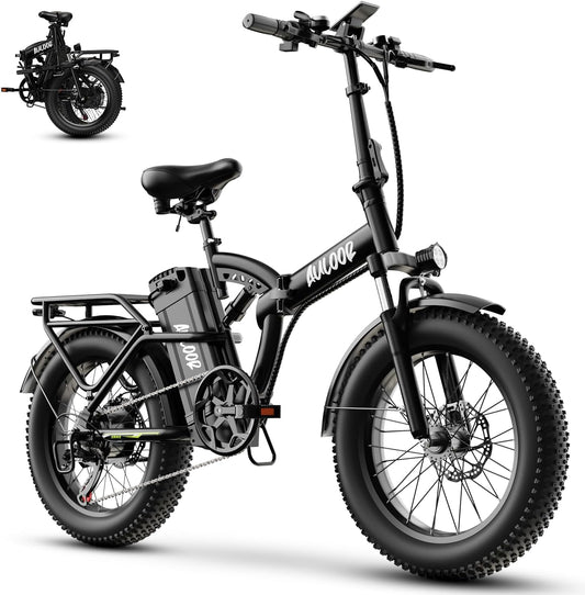 1000W Folding Electric Bike with Long Range and Fat Tires