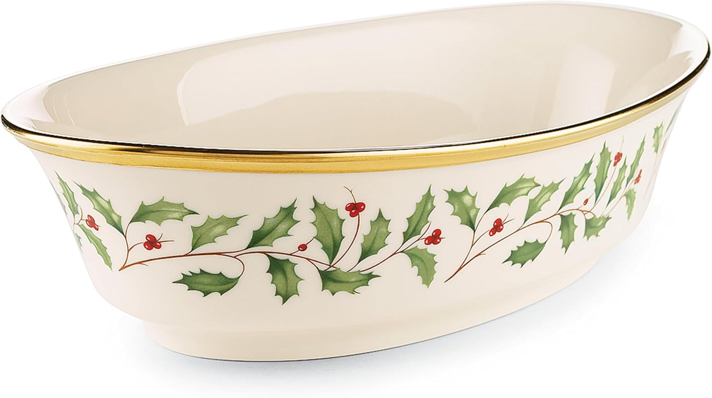 Lenox Holiday Vegetable Bowl for Elegant Christmas Hosting