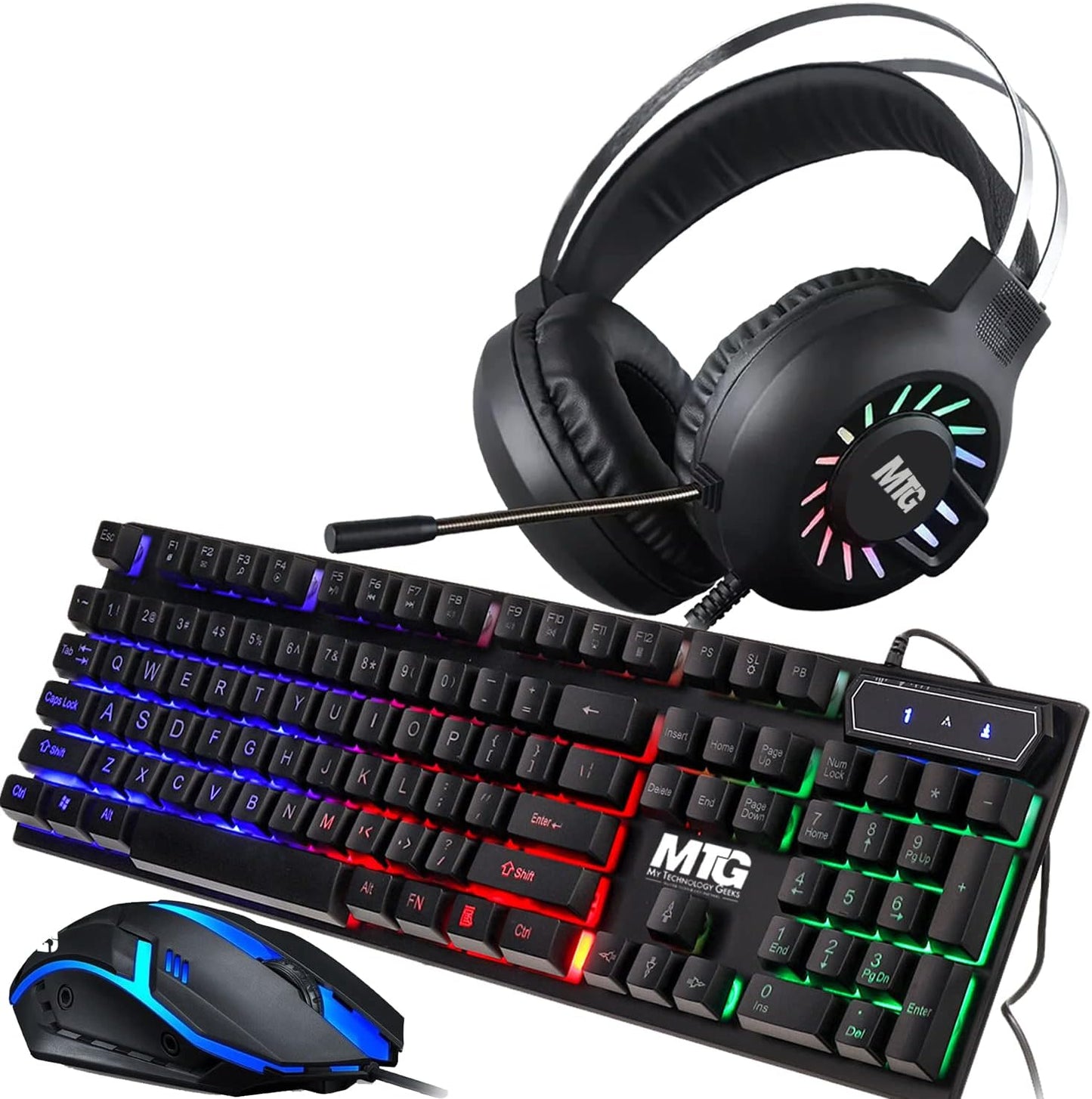 MTG RGB Backlit Mechanical Wired Gaming Keyboard and Mouse Combo
