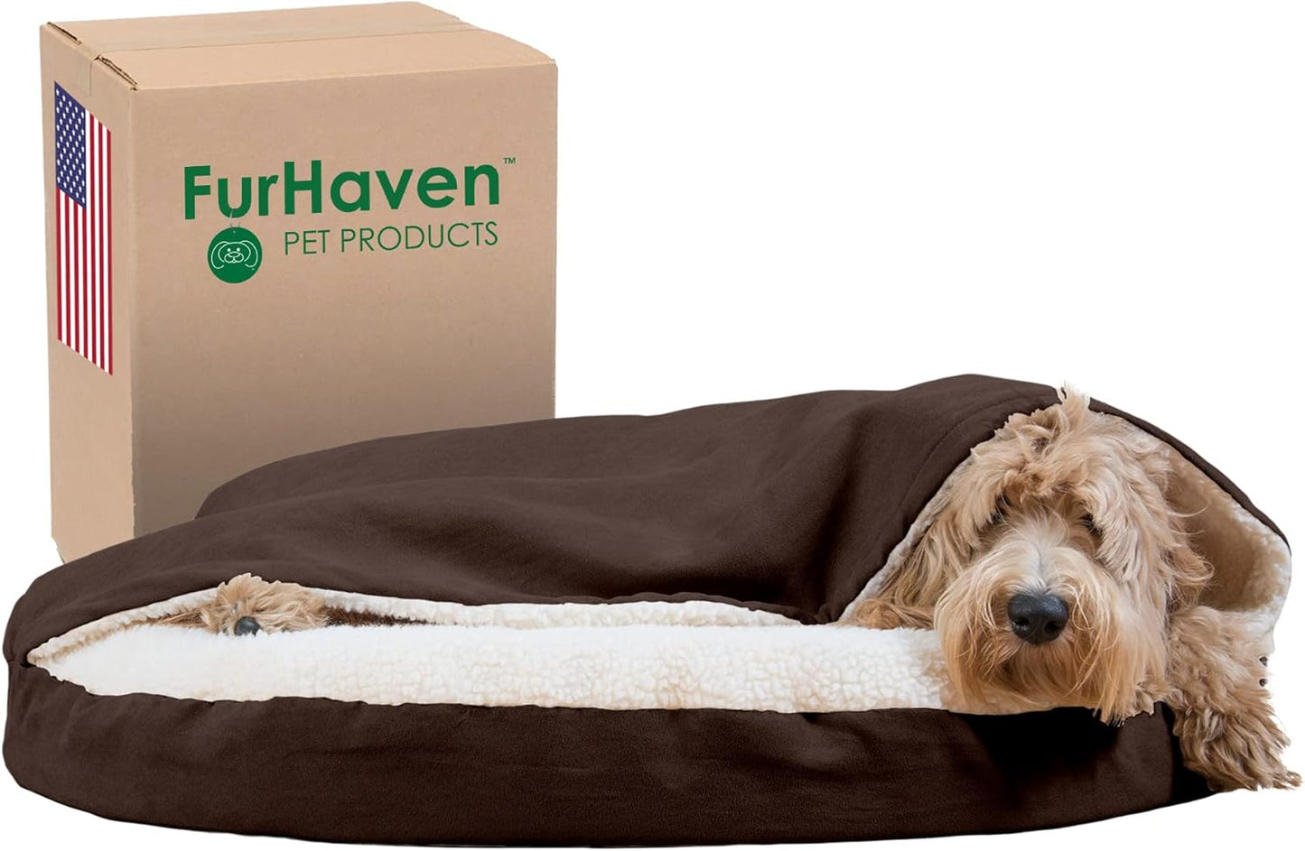 Furhaven 35-Inch Round Orthopedic Dog Bed for Cozy Comfort