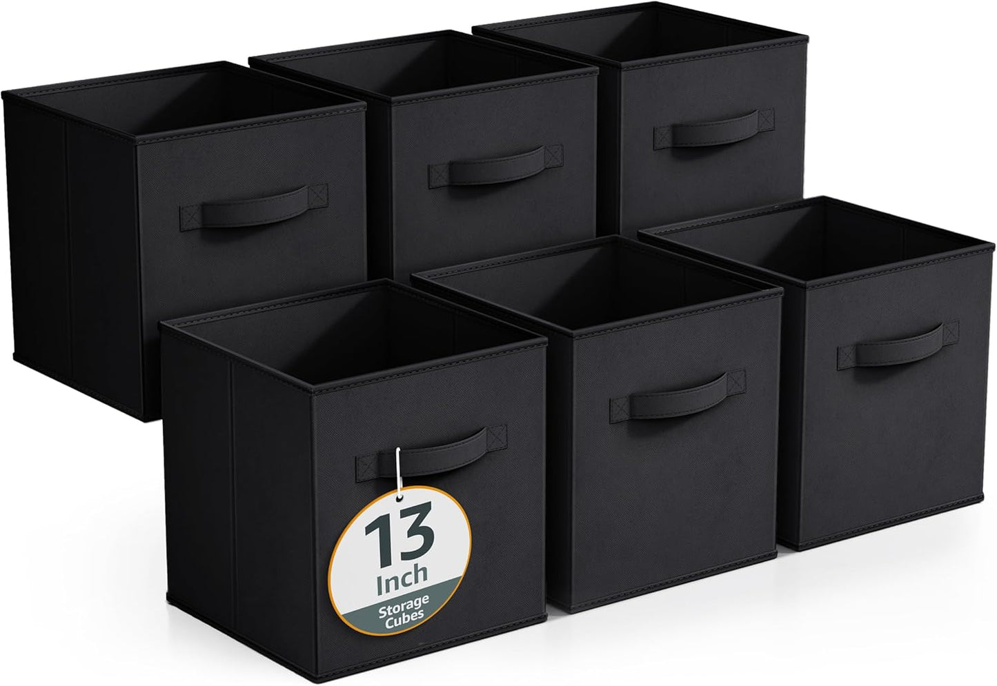 Sorbus Fabric Storage Cubes - 6 Foldable Bins for Organizing