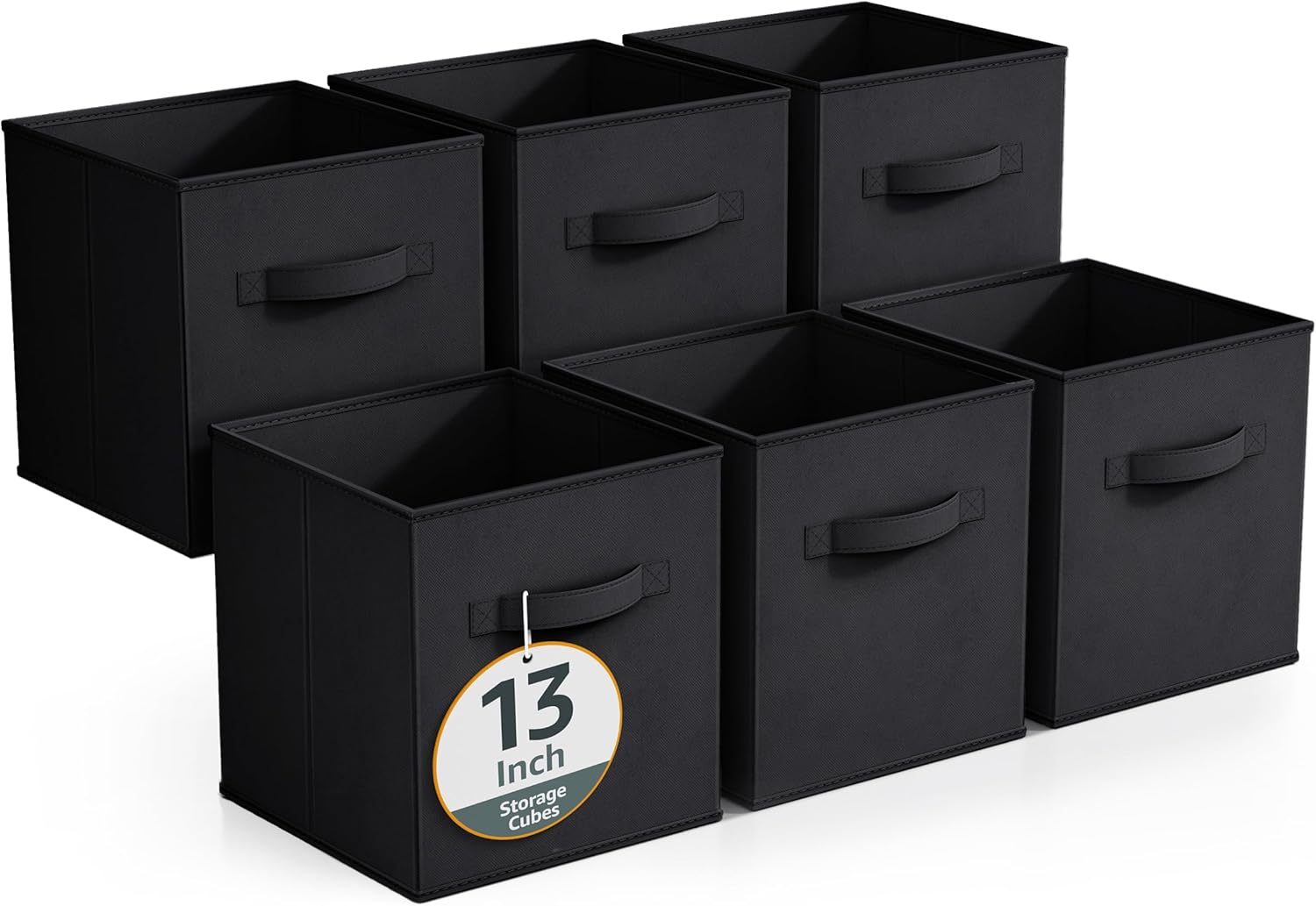 Sorbus Fabric Storage Cubes - 6 Foldable Bins for Organizing