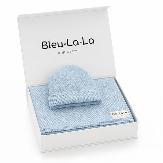 Luxe Collection Organic Luxury Knit Baby Blanket & Hat Set
