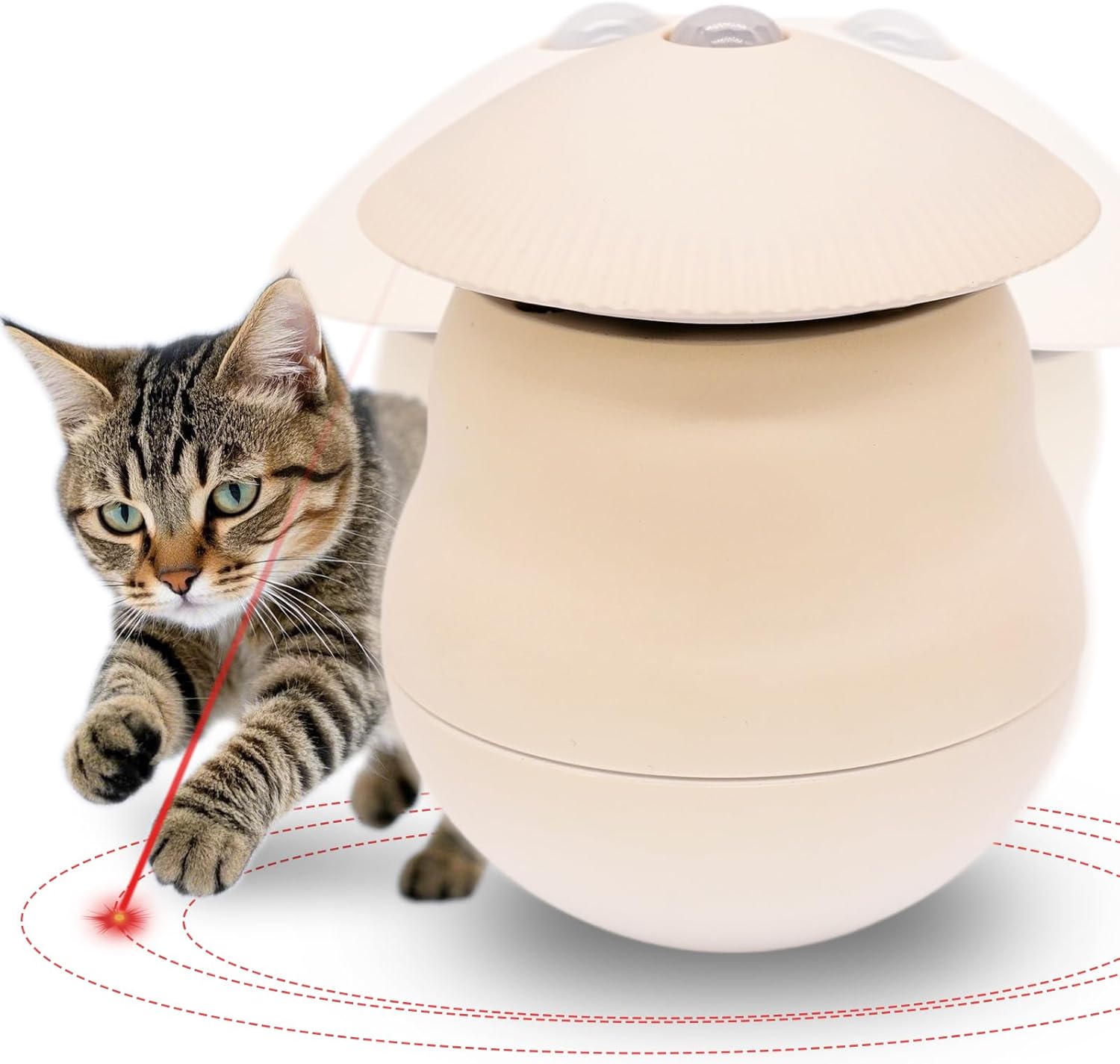 Interactive Rechargeable Cat Laser Toy - 360 Rotation