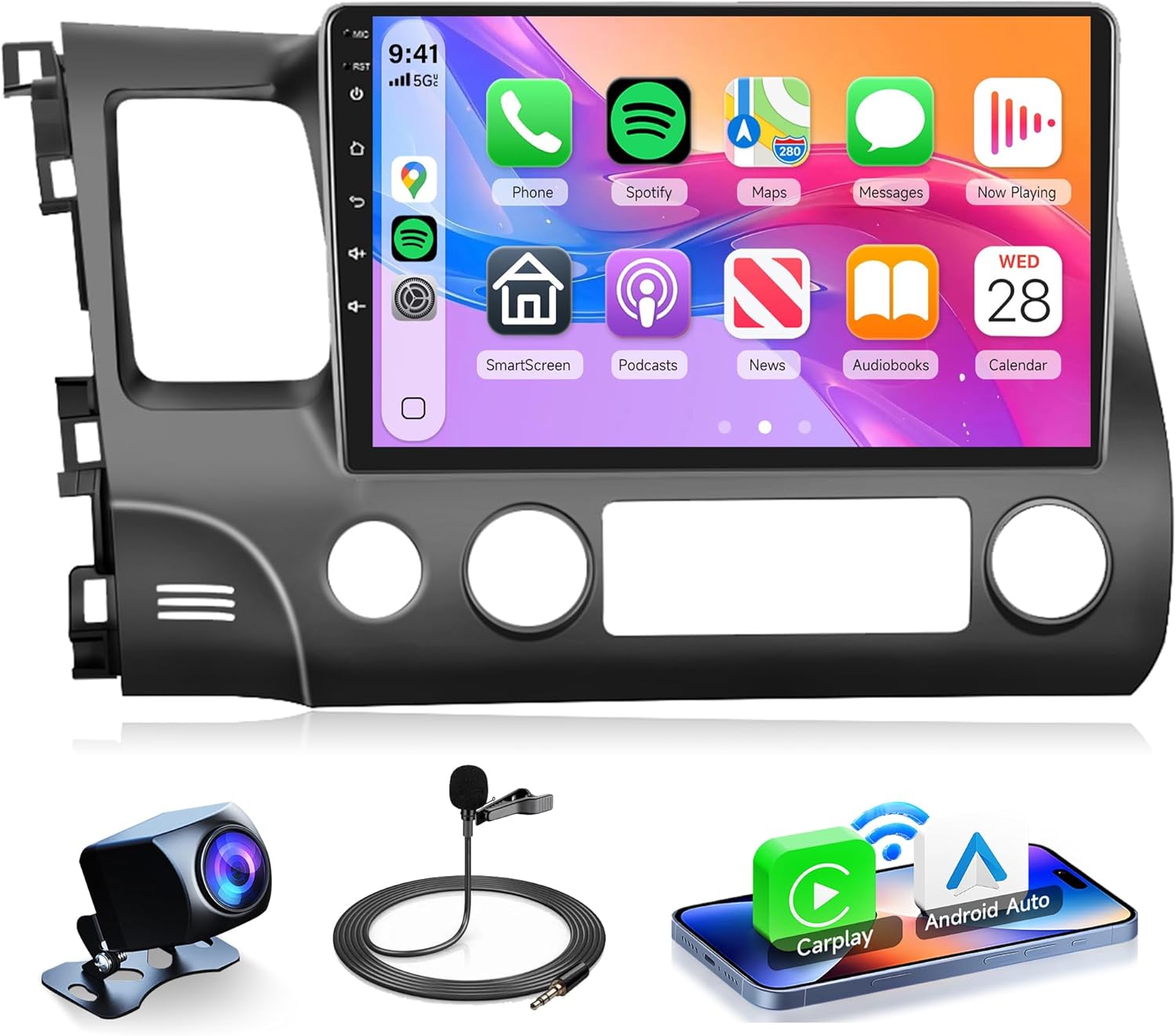 4G+64G Android 13 Car Radio for Honda Civic 2006-2011 Review