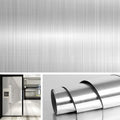 Stainless Steel Peel and Stick Contact Paper 24in x 394in - Large Heat