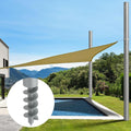 Shade Sail Poles 12ft Sun Shade Poles with Spiral Grounding - Stable