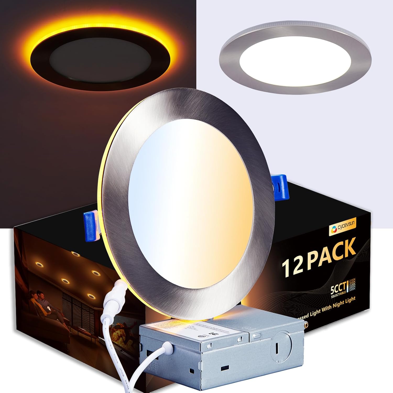 Brushed Nickel Recessed Lighting 6 Inch by CycevSun