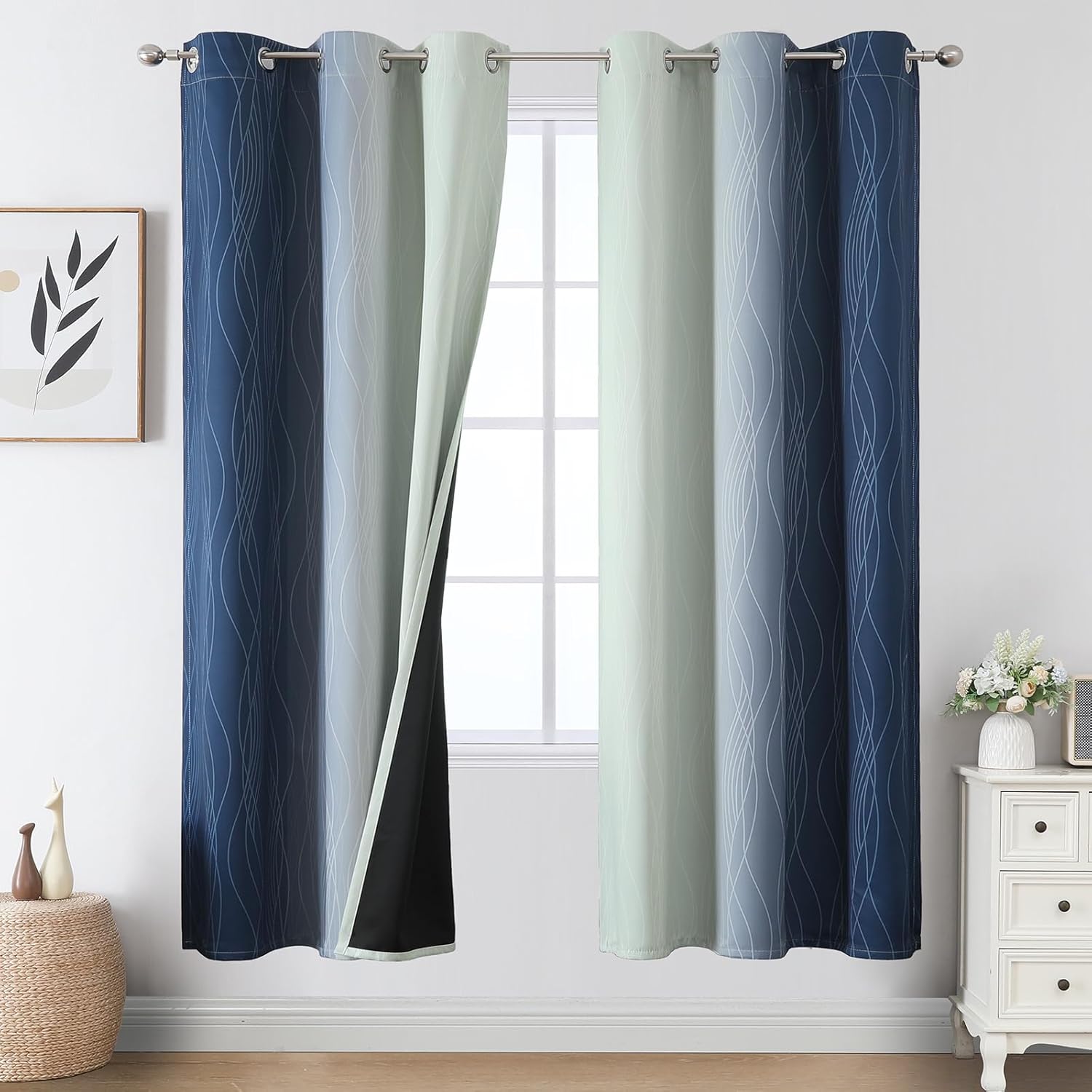 Ombre Blackout Curtains for Bedroom by Estelar Textiler