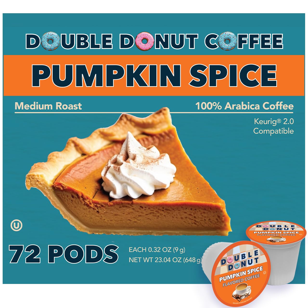 Double Donut Pumpkin Spice Coffee Pods for Keurig Brewers