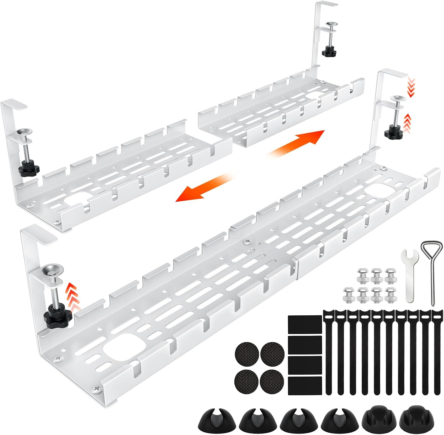 Shikha 15.7-31 Retractable Cable Tray - No Drilling Cord Organizer
