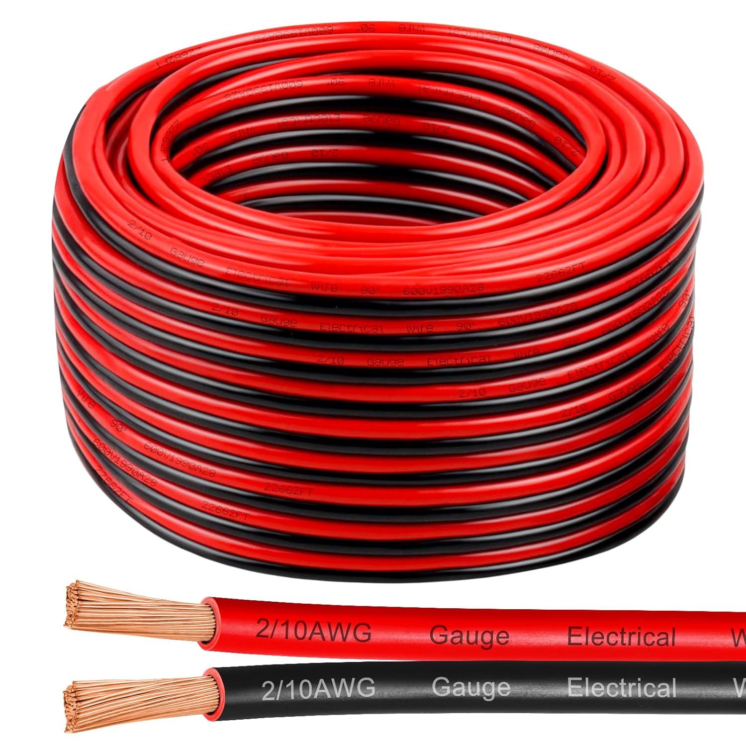 10 Gauge Wire 100 Feet - Pure Copper for Solar and Automotive Use