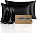 Mulberry Silk Pillow Cases 2 Pack Standard Size - Cooling, Zippered is