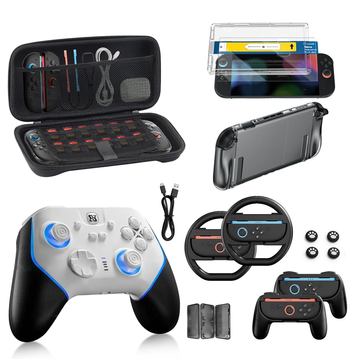 Switch 2 Accessories Bundle for Nintendo: Complete 16 in 1 Kit