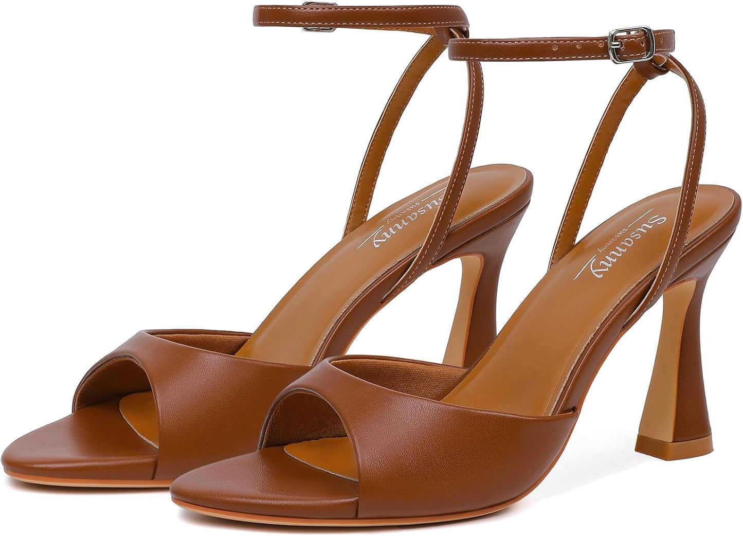 Susanny High Heels for Women Strappy Chunky Block Heels