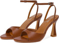 Susanny Pointed Open Toe Strappy Heels - 3.54in Kitten Heel