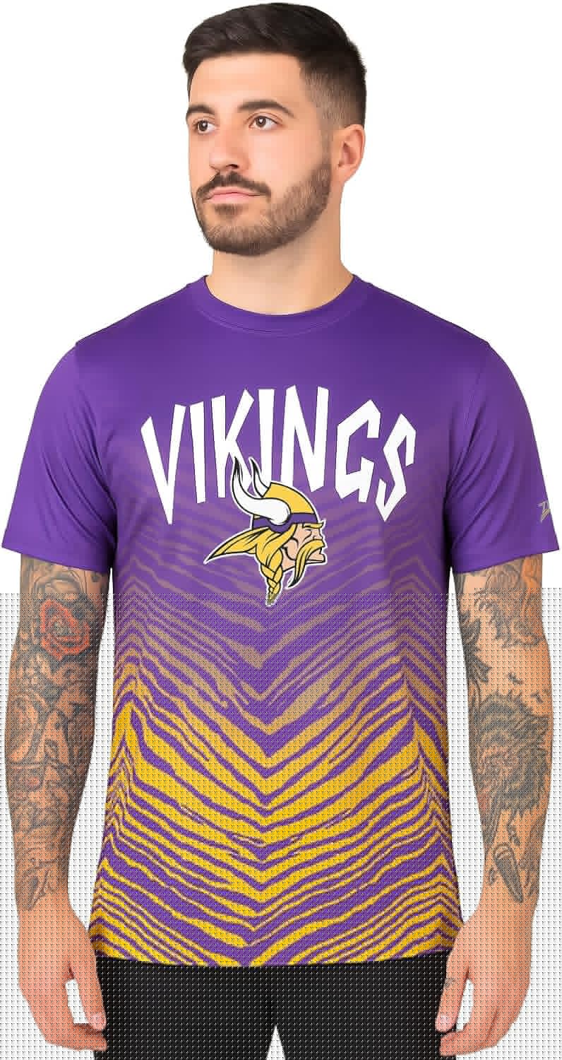 Zubaz NFL Teams Men's Short Sleeve Graphic T-Shirt for Fans