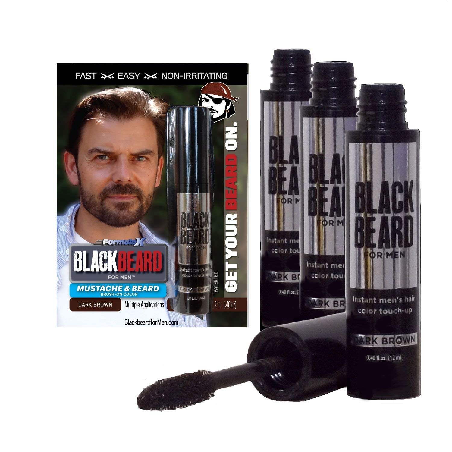 Instant Beard Color for Men - Blackbeard for Men 3 Pack