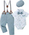 Baby Boy Gentleman Suit Newborn to 24 Months - Soft Cotton Set