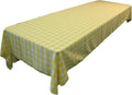 Yellow Gingham Rectangular Tablecloth 60 x 120 in - Classic Check