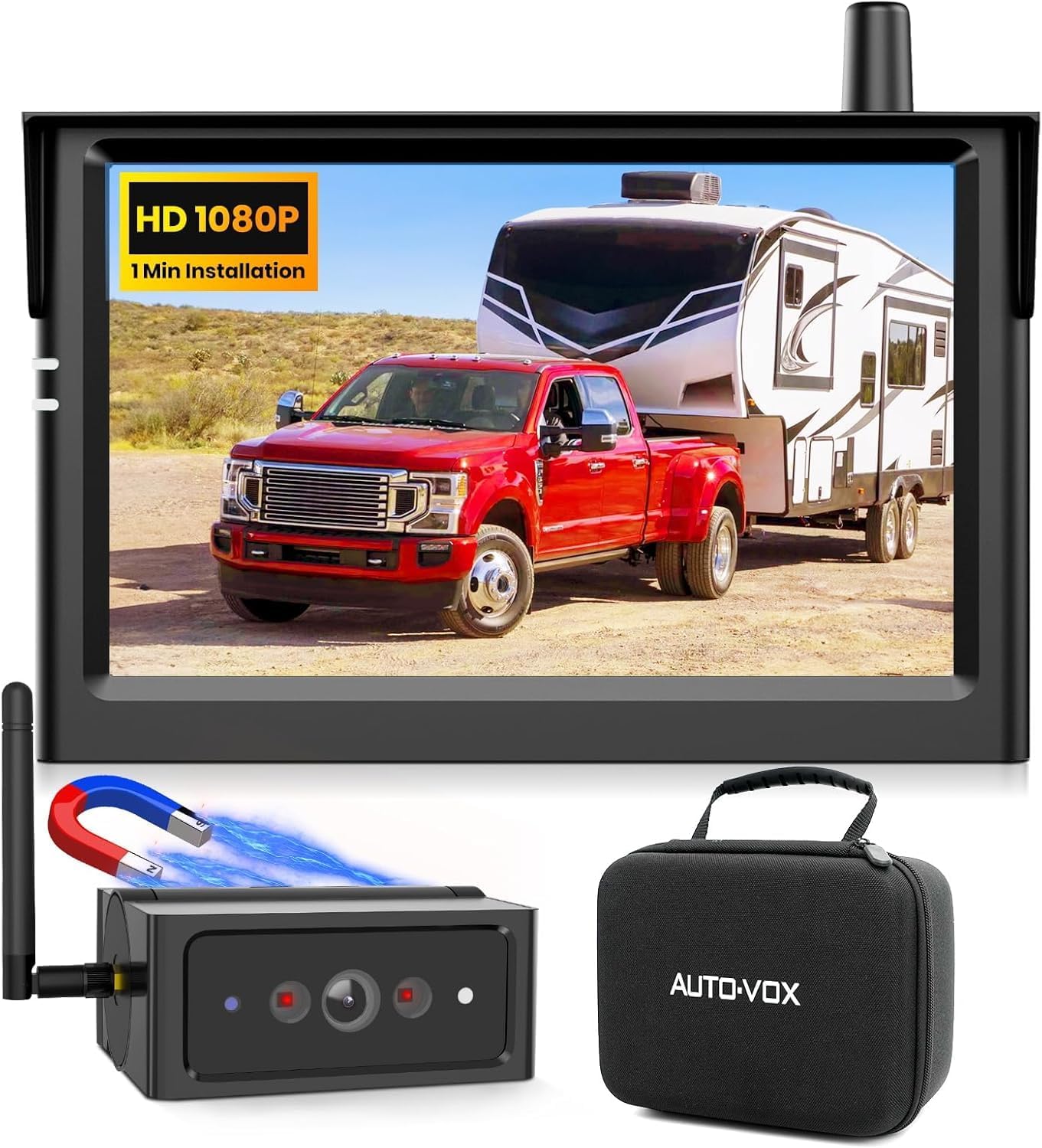 AUTO VOX Wireless Backup Camera: Magnetic 1 Min Install System
