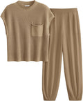 PRETTYGARDEN Womens Two Piece Knit Tracksuit Set - Cozy