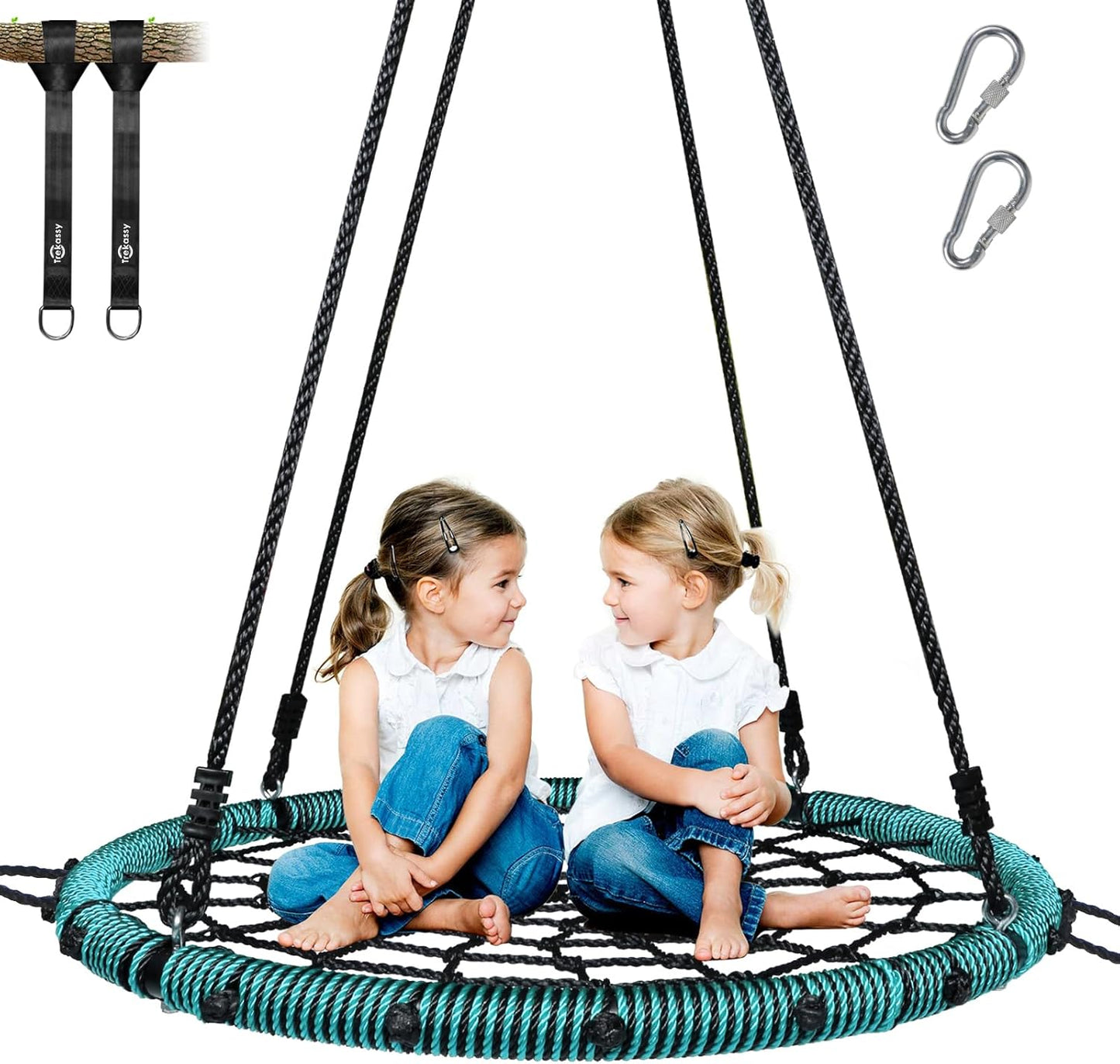 Trekassy 40in Spider Web Saucer Swing for Kids and Adults