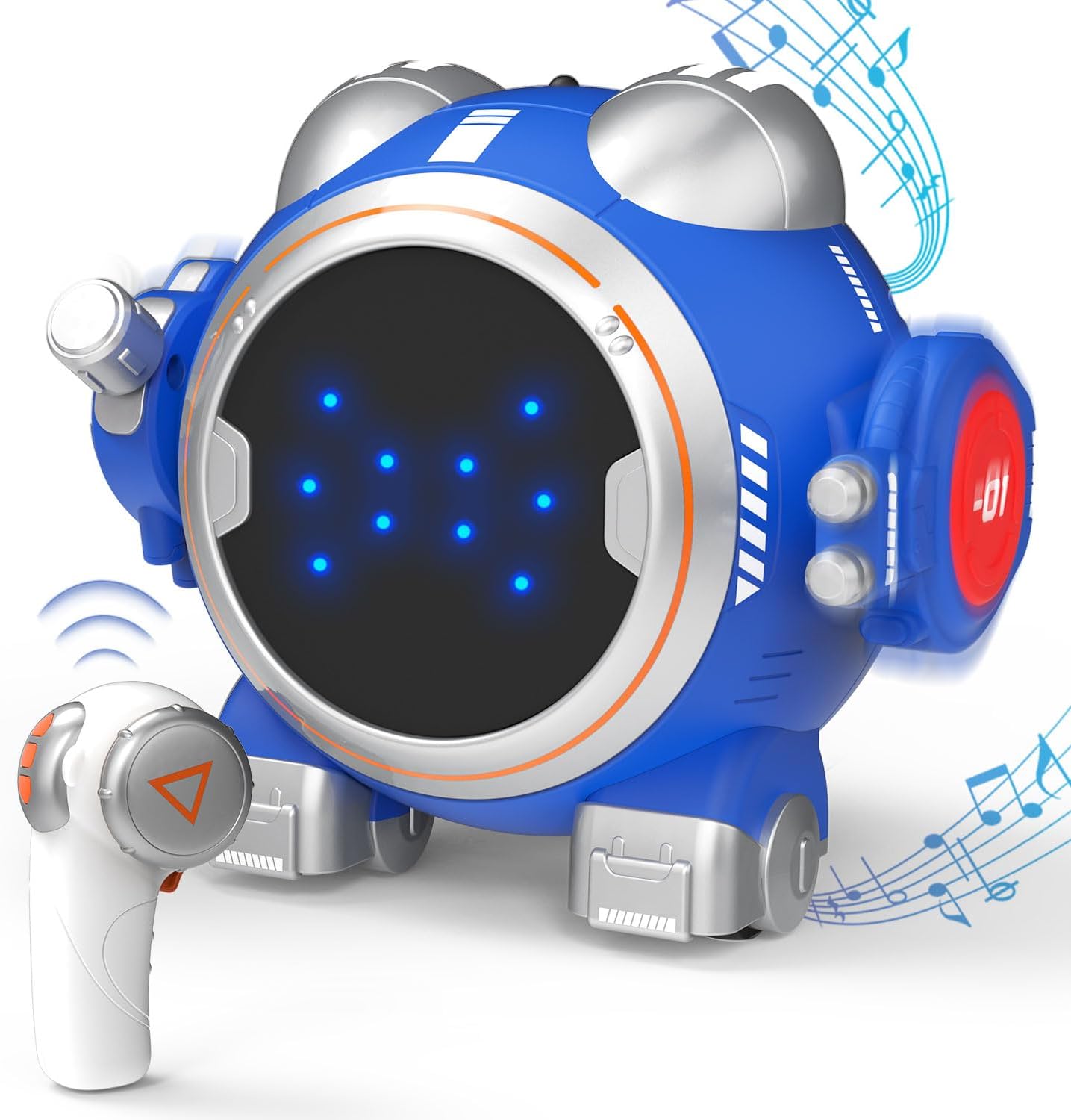 Touch Sensor RC Robot: Move, Dance, Play! (Blue)