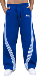 GORGLITTER Men's Baggy Wide Leg Sweatpants Y2K Striped (Style DDKB)