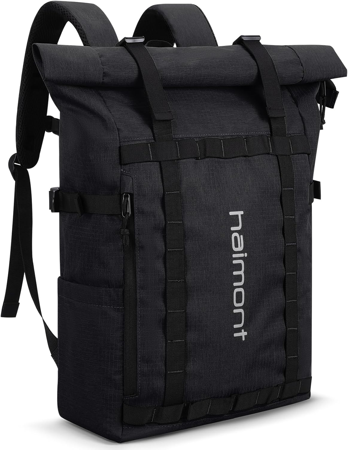 Haimont Rolltop Backpack for Men Women Water-Resistant Travel