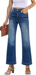 High Waisted Wide Leg Jeans for Women - Long & Flare Fit