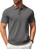 COOFANDY Mens Classic Knit Polo Shirt