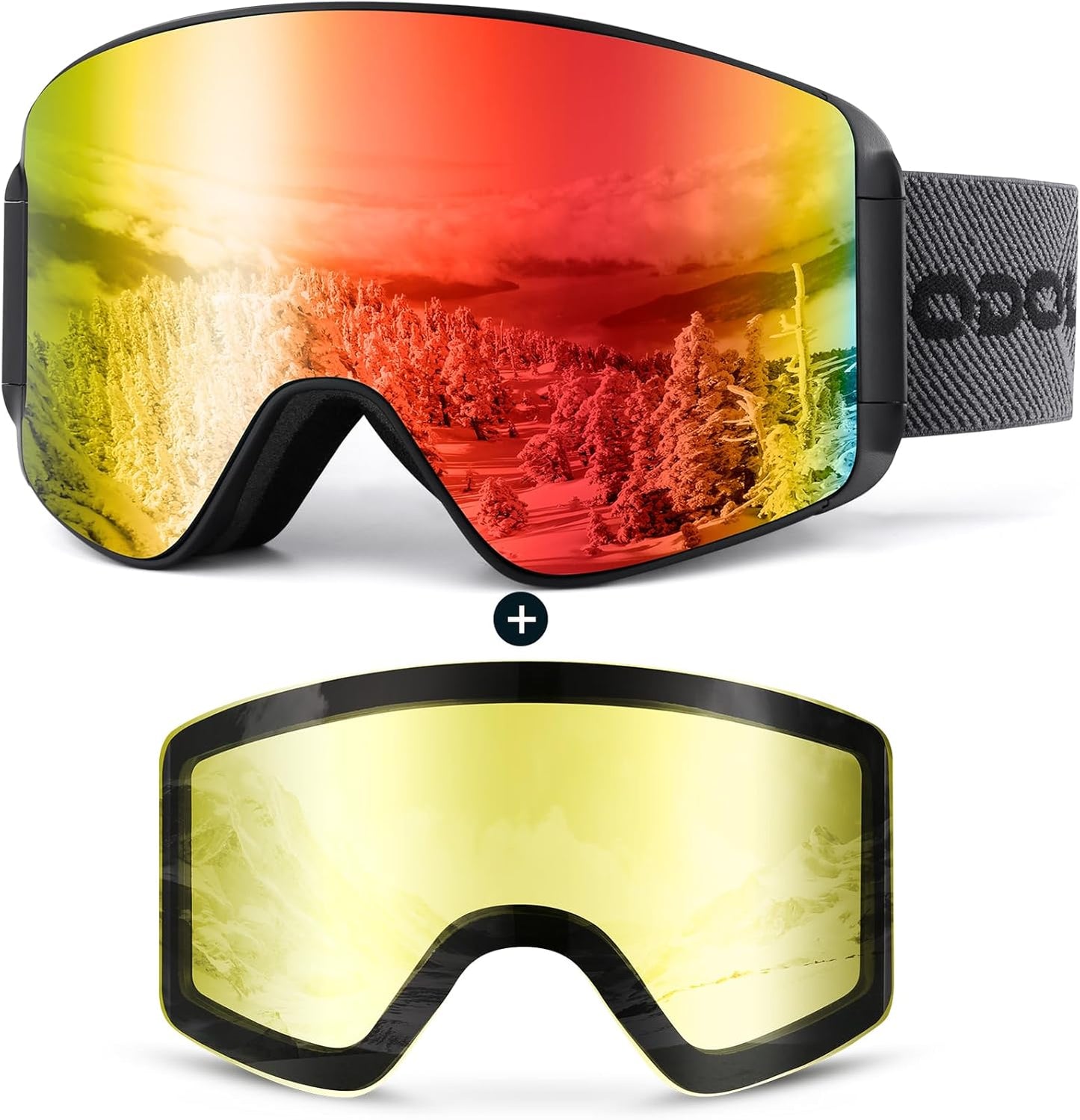 Odoland Ski Goggles: Anti-Fog Lens Set