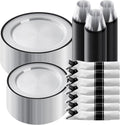 Goodluck 350 Piece Black Plastic Dinnerware Set for Party - Elegant