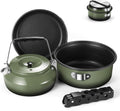 Camping Cookware Set 5pc Pot Pan Kettle - Lightweight for Backpacking