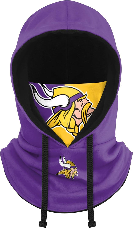 FOCO NFL Logo Team Color Drawstring Winter Cap Hooded Gaiter