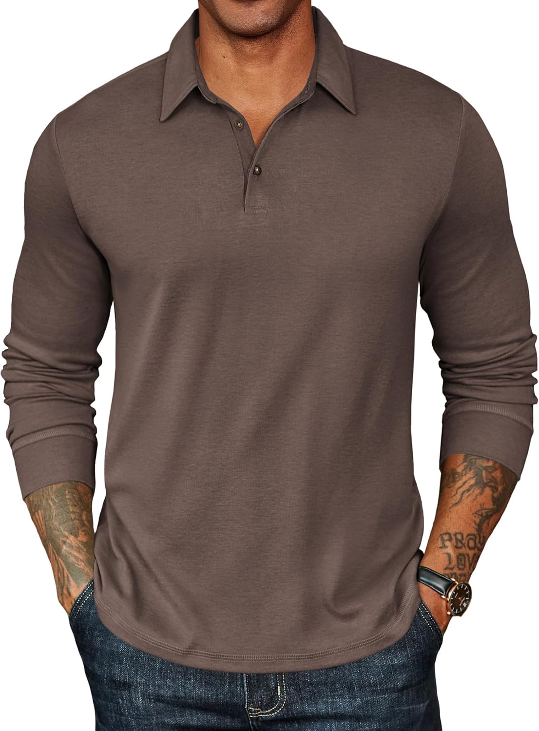 COOFANDY Mens Long Sleeve Polo Shirts for Every Occasion